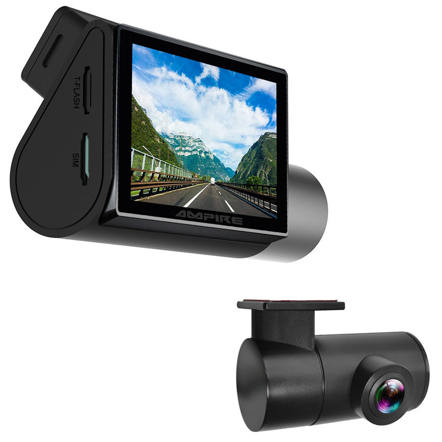 AMPIRE DC7-PLUS – LTE-Dual-Dashcam mit GPS und Touchscreen