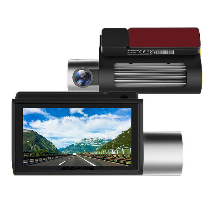 AMPIRE DC7-PLUS – LTE-Dual-Dashcam mit GPS und Touchscreen