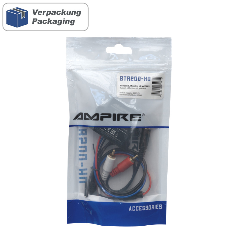 AMPIRE BTR200-HD – Bluetooth-Audioempfänger für 12 Volt