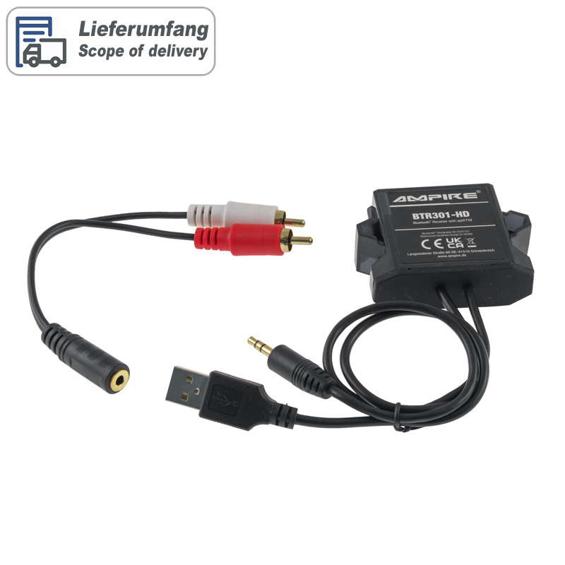 AMPIRE BTR301-HD – Bluetooth-Audioempfänger mit USB-Stromversorgung