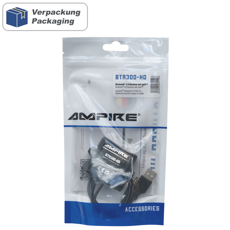 AMPIRE BTR301-HD – Bluetooth-Audioempfänger mit USB-Stromversorgung