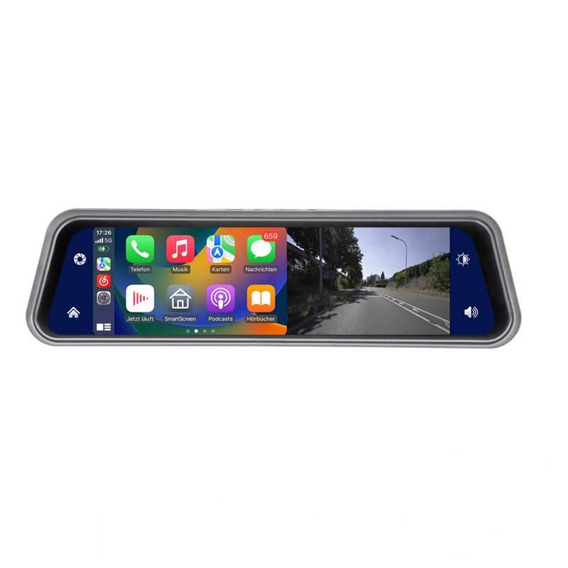 AMPIRE CPS091 – 9-Zoll-Spiegelmonitor mit CarPlay und Android Auto