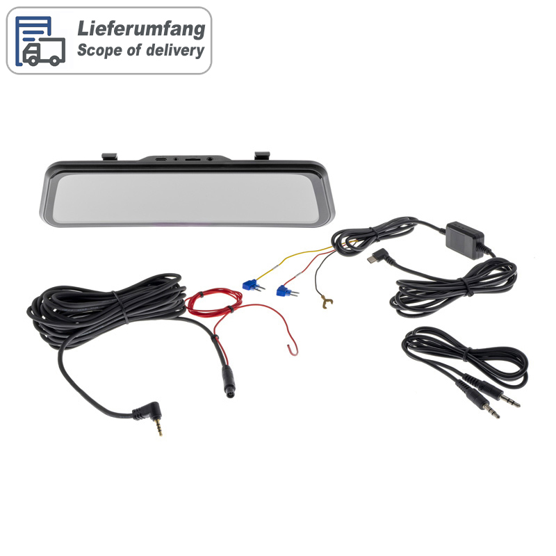 AMPIRE CPS091 – 9-Zoll-Spiegelmonitor mit CarPlay und Android Auto
