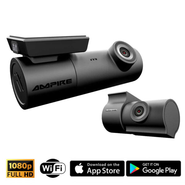 AMPIRE Dual-Dashcam in Full-HD, WiFi und GPS