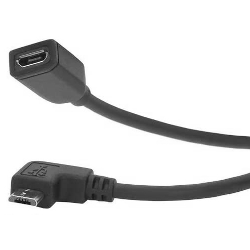 AMPIRE Anschlußkabel für die DC2 Heckkamera, 500cm, gewinkelte Micro-USB Stecker