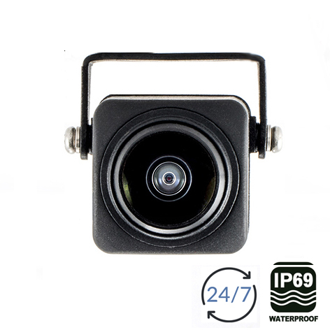 AMPIRE Ultra-Weitwinkel Farb-Rückfahrkamera, IP69K, Heckeinbau